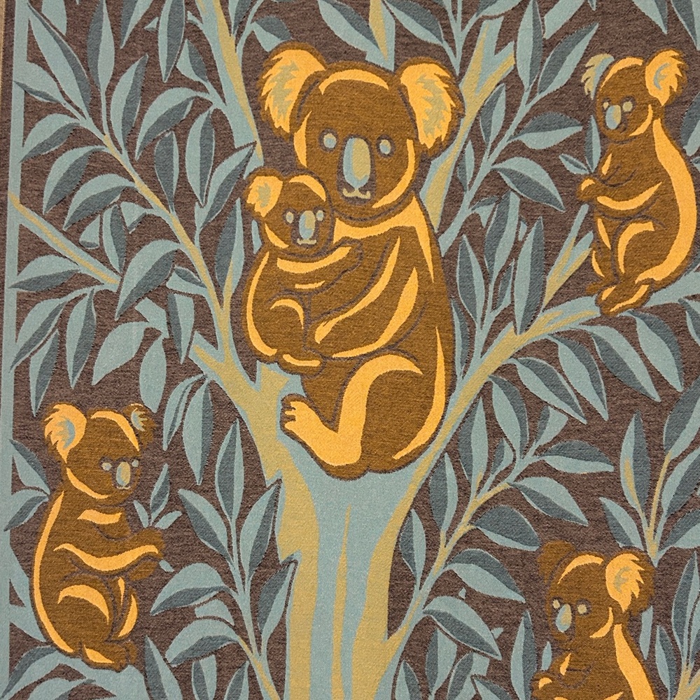 KOALA Heirloom Collection Yellow + Blue Hand Crafted Loom Weave New Original 84"